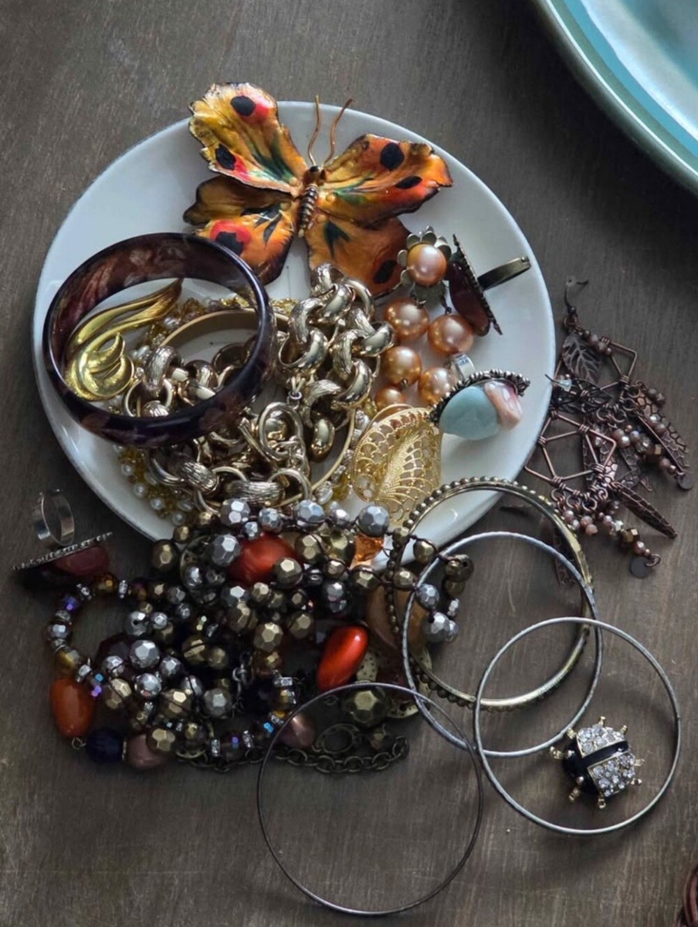 Bundle Of Mixed Jewelry Spring - Fall Months. Wearable, Crafts, Display, Etc.